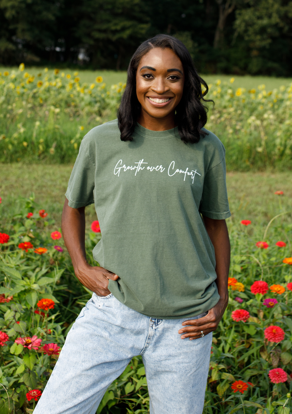 Growth Over Comfort Hemp Color Tshirt