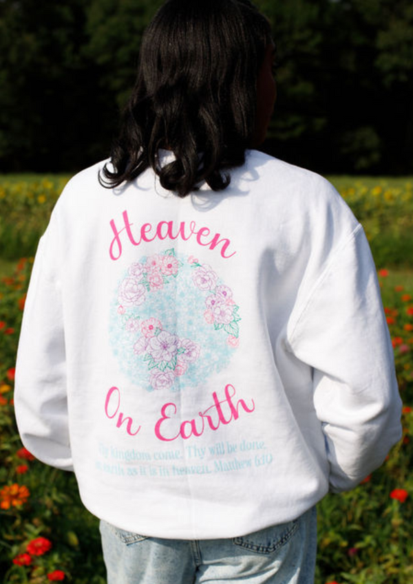 Heaven On Earth White Sweatshirt
