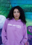 She Is Clothed Hoodie- Vintage Washed Purple Orchid