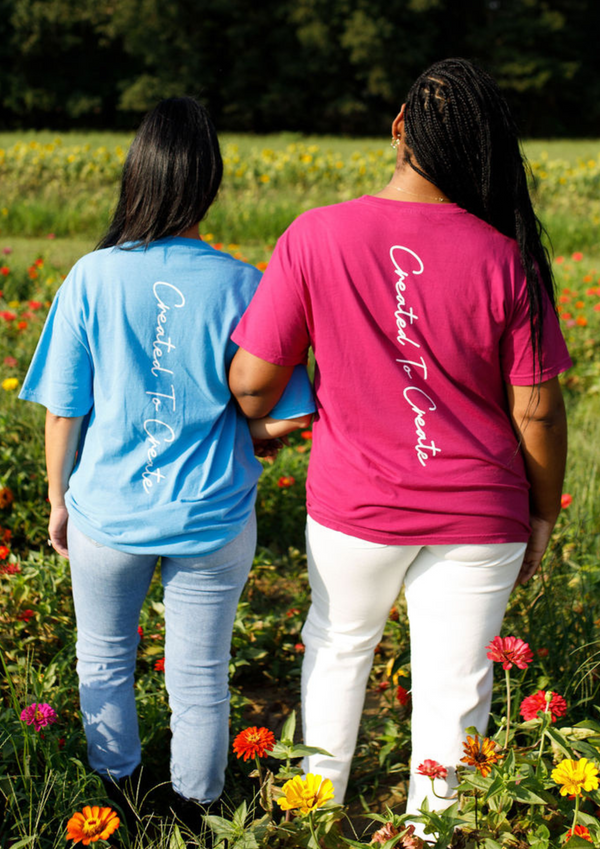 Created To Create Carribean Blue Tshirt