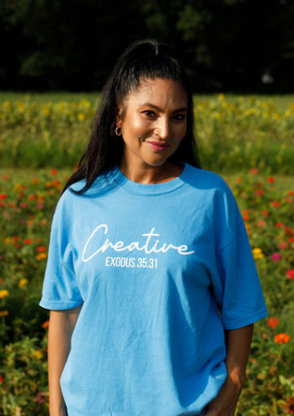 Created To Create Carribean Blue Tshirt