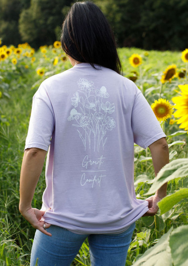 Growth Over Comfort Orchid Color Tshirt