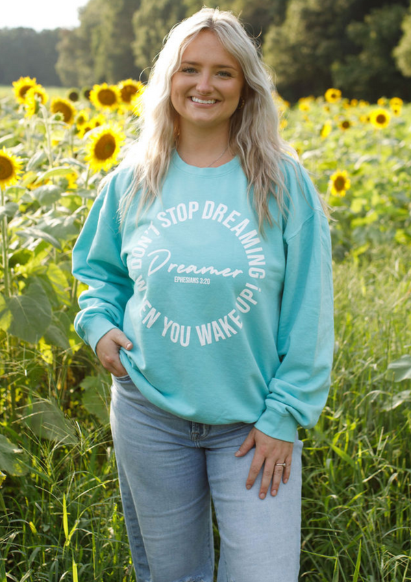 Dreamer Mint Lightweight Sweatshirt